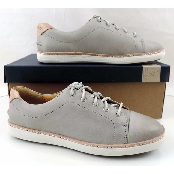 Women's Shoes Sperry Top Sider GOLD CUP CRUZ Lace Up Sneakers Light Grey Size 10 - Picture 7 of 9